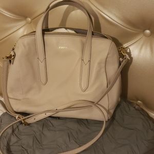Fossil Sydney Satchel Mineral Gray New Purse